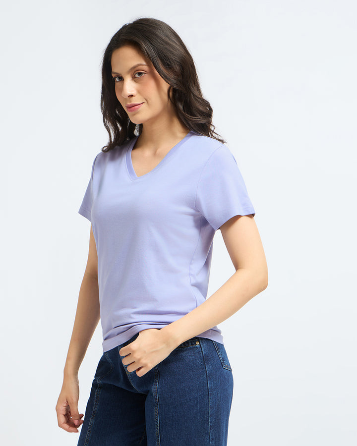 Bamboo V-Neck - Thistle