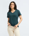 Bamboo V-Neck - Teal
