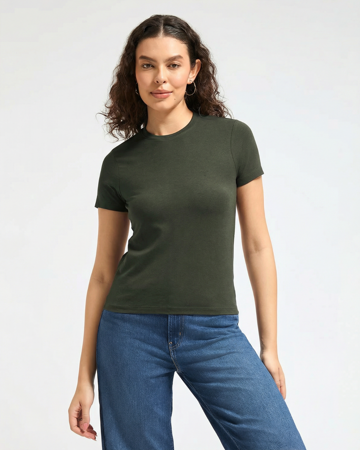 Bamboo Classic Crew - Muted Moss