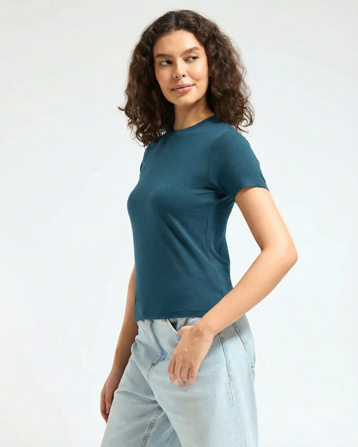 Bamboo Classic Crew - Teal