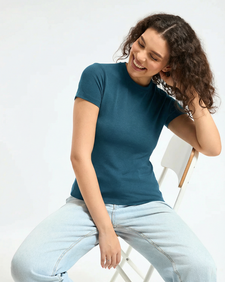 Bamboo Classic Crew - Teal