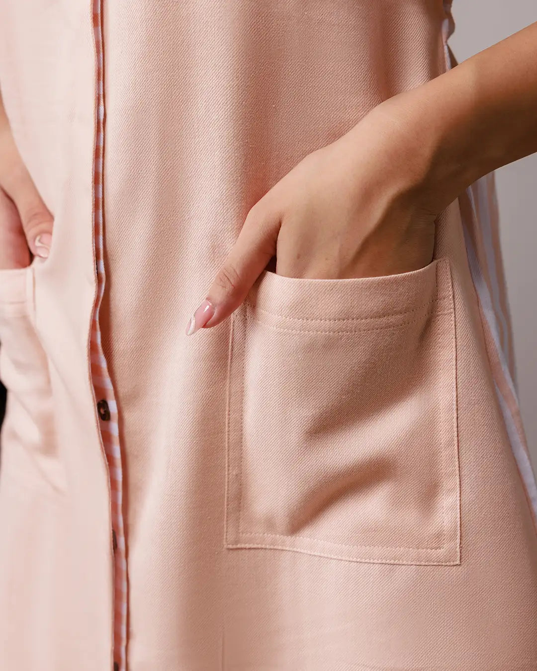 Prunus- Sleeveless A-Line Shirt Dress