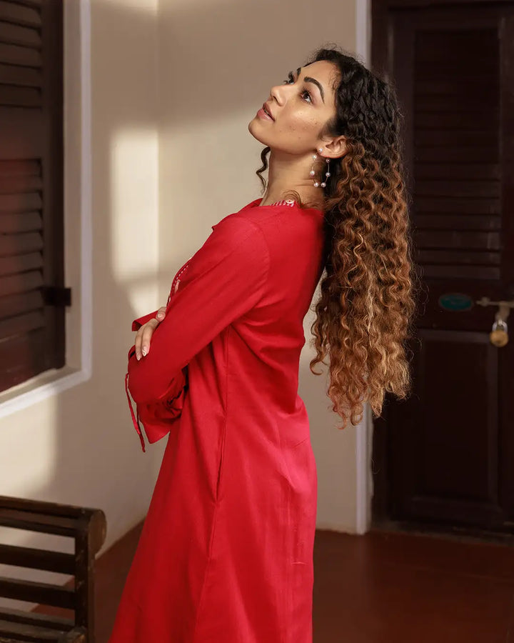 Rudah - Side Placket A-line Dress