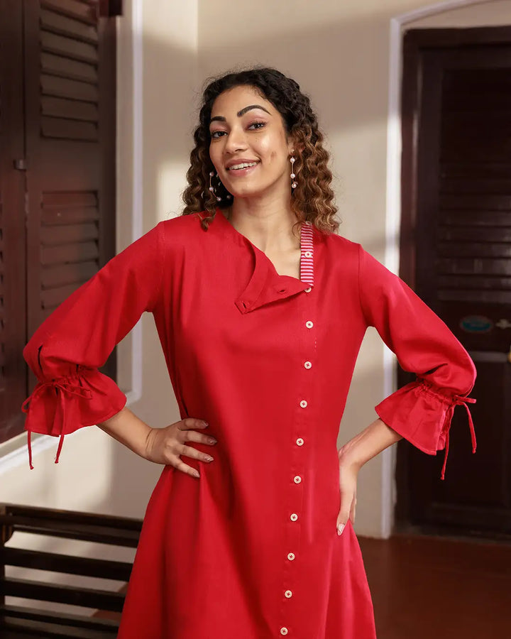Rudah - Side Placket A-line Dress
